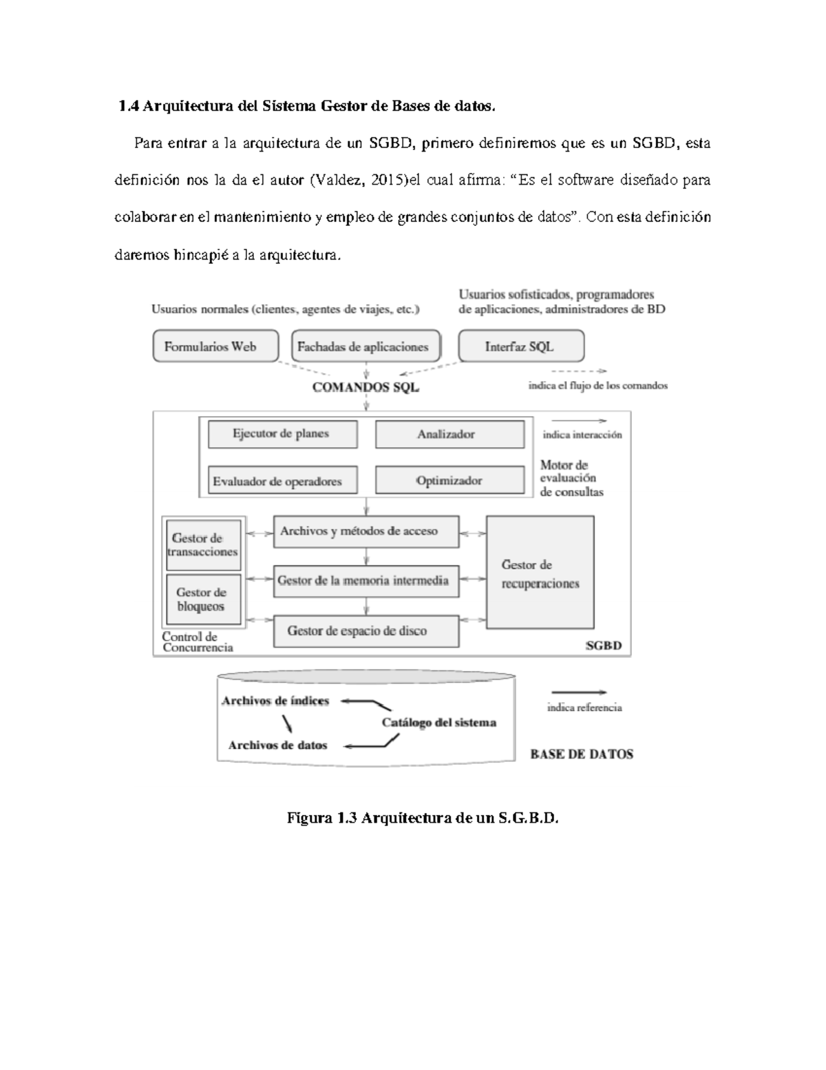 Arquitectura del SGBD - 1 Arquitectura del Sistema Gestor de Bases de ...