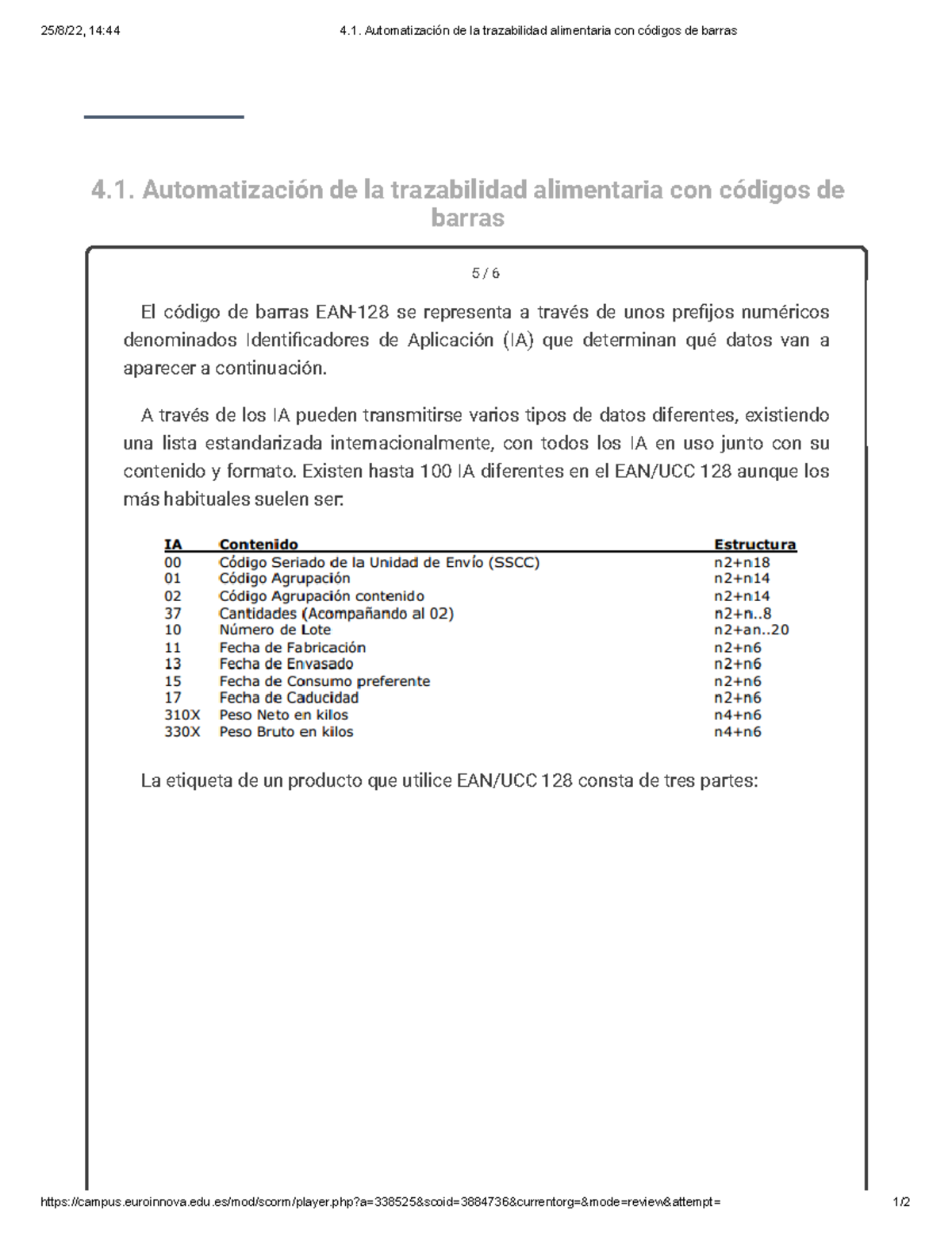 Automatizacion De La Trazabilidad 2 - 25/8/22, 14:44 4. Automatización ...