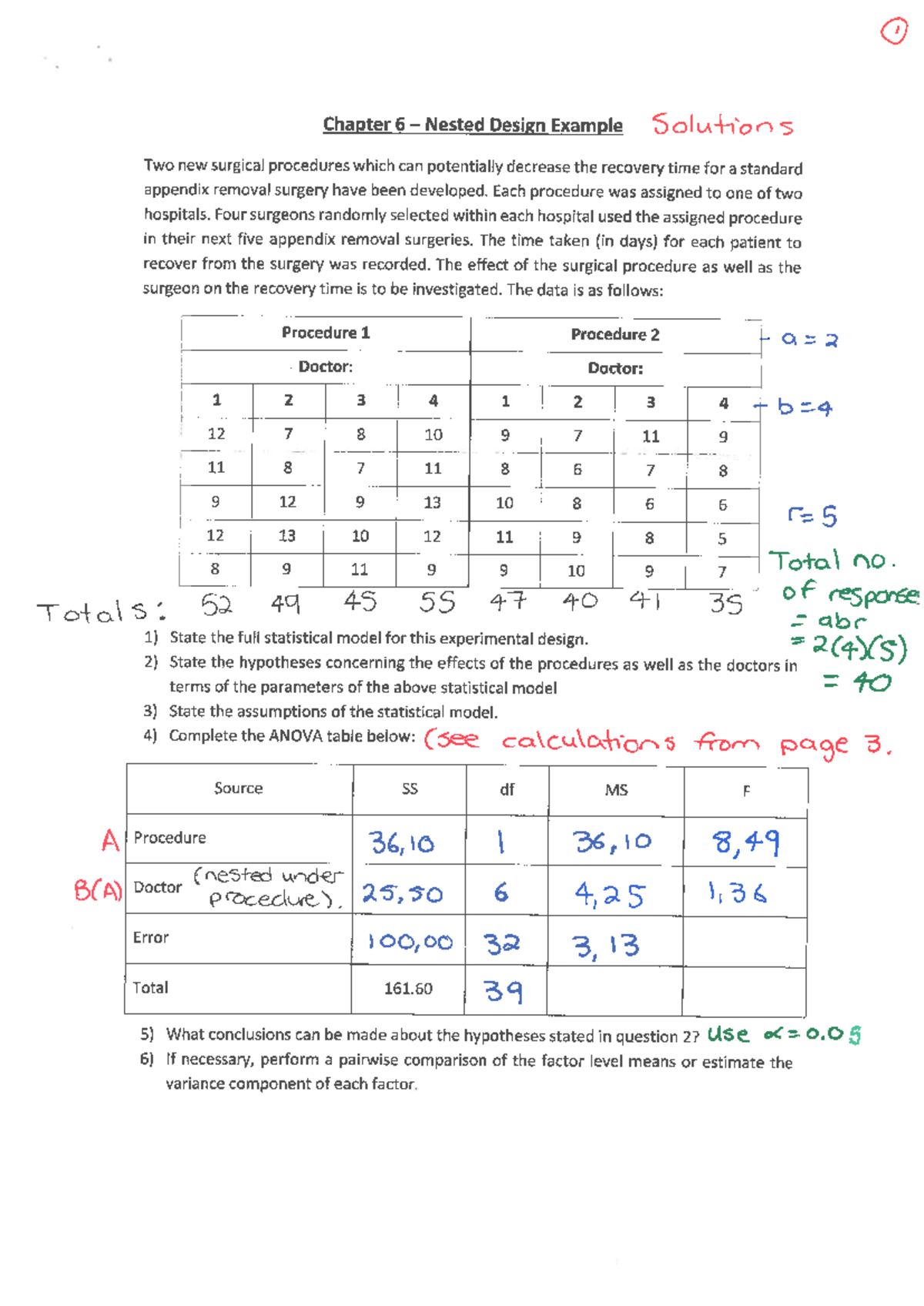 Example-1 - test practice - Chapter 6 Nested Design Example Solutions ...