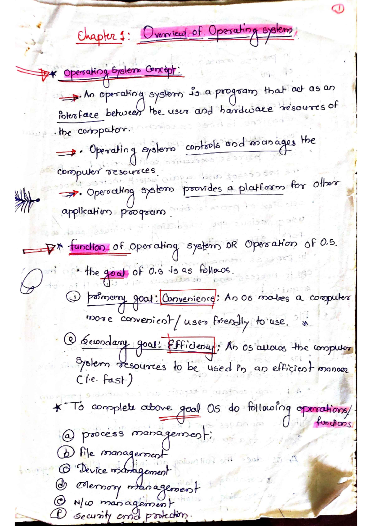 Operating system chapter 1 notes - I chapter 1: Overvieed of Operating ...
