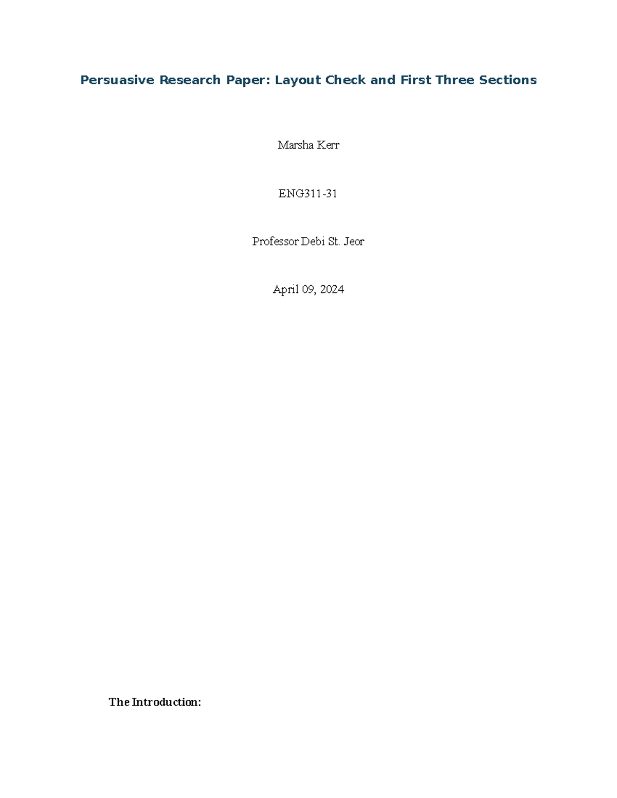 Week 13 eng - week 13 assignment - Persuasive Research Paper: Layout ...