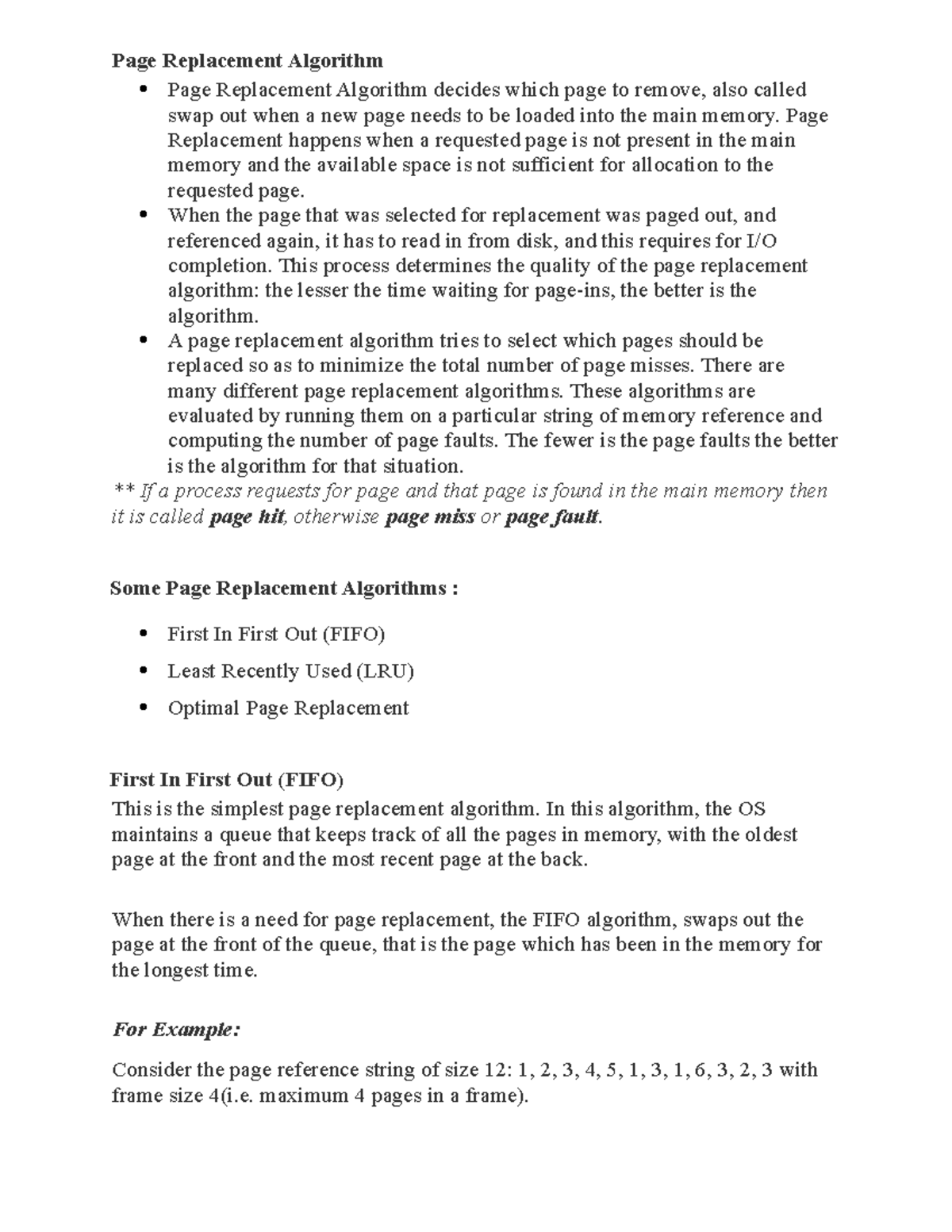 Page replacement algorithm - Page Replacement happens when a requested ...