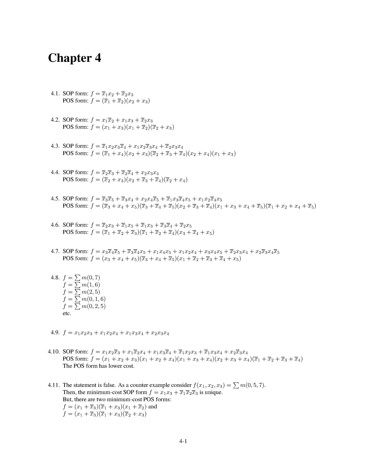 Charter Four Solution Fundamentals of Digital Logic with VHDL Design