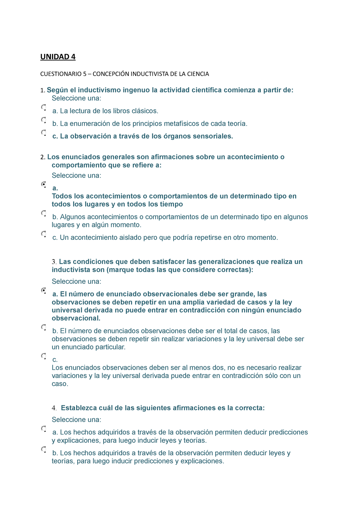 Cuestionarios De Epistemologia - UNIDAD 4 CUESTIONARIO 5 – CONCEPCIÓN ...