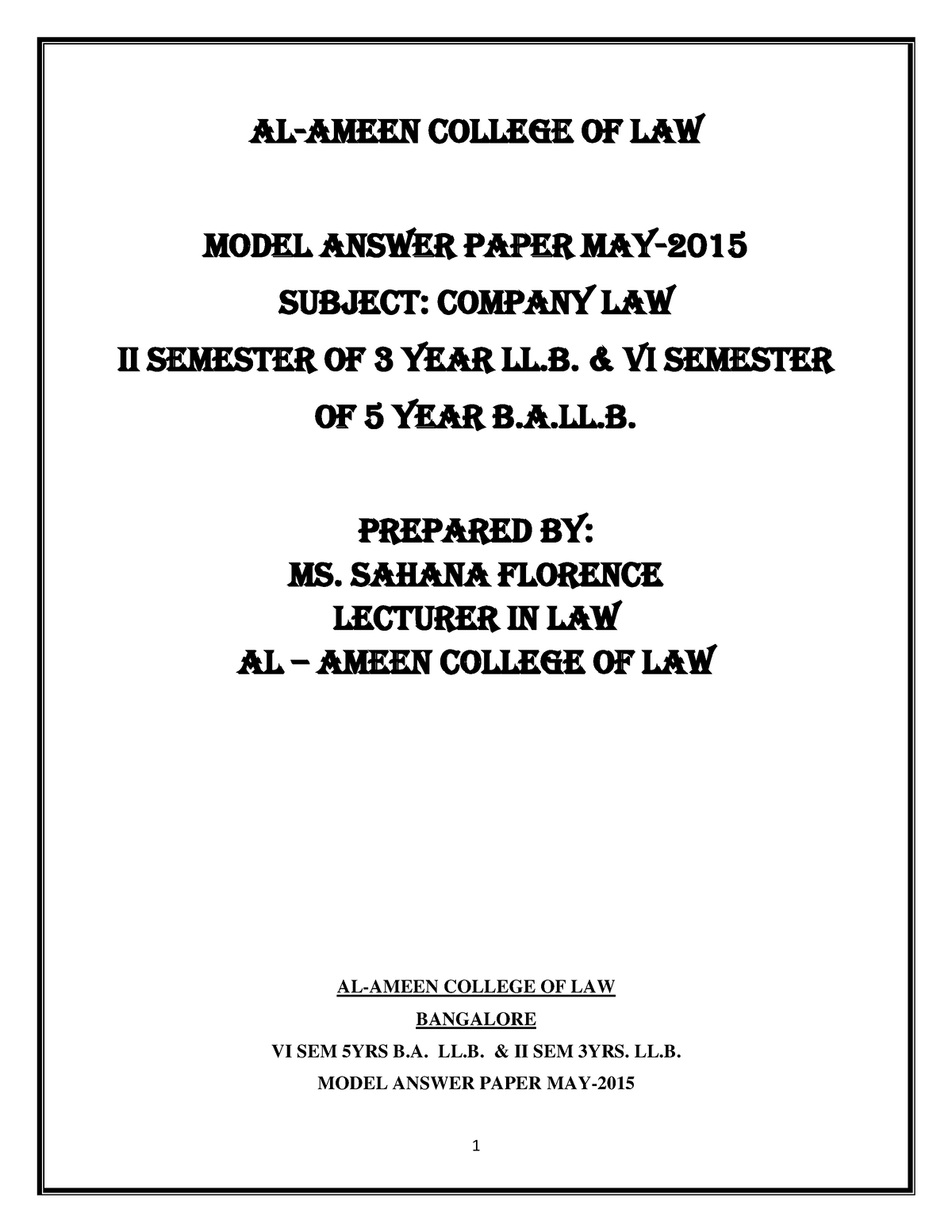 company-law-conpany-law-notes-al-ameen-college-of-law-model-answer