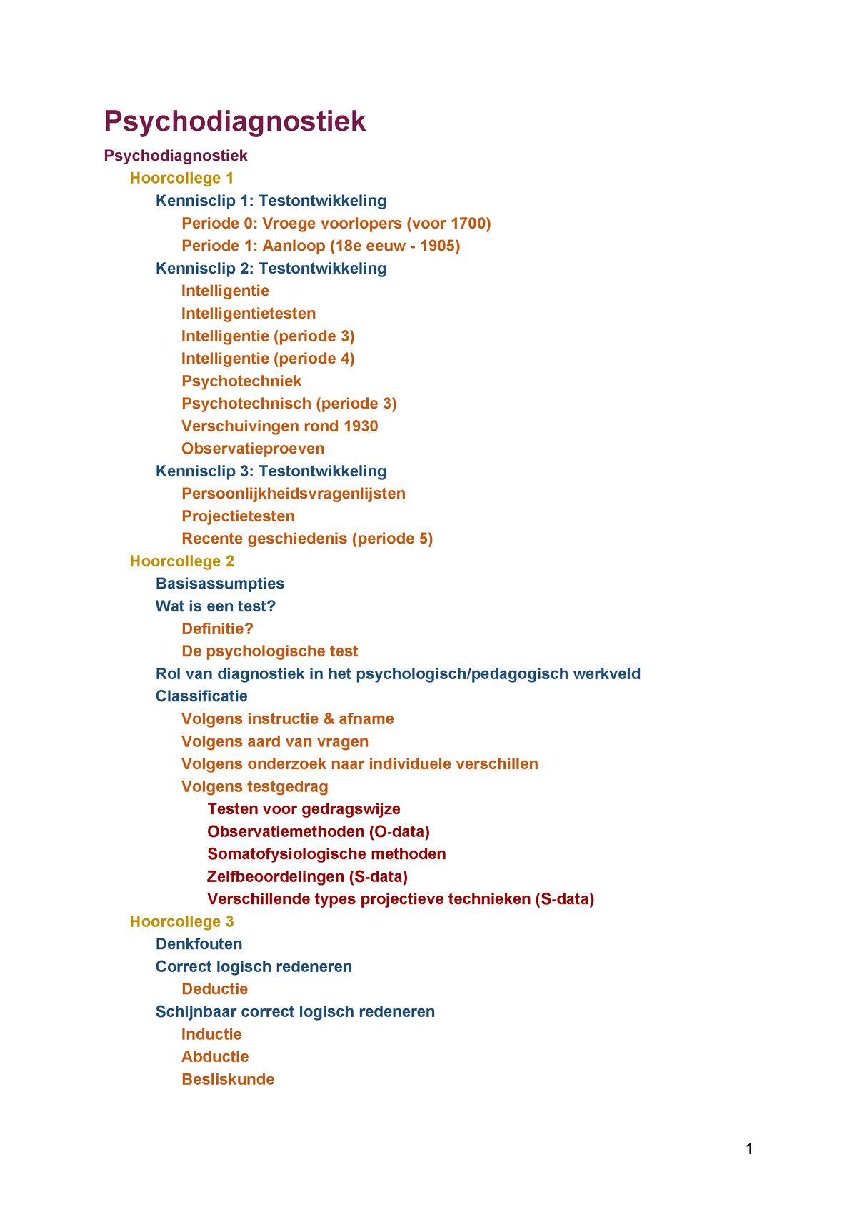 Samenvatting Psychodiagnostiek - Psychodiagnostiek Psychodiagnostiek ...