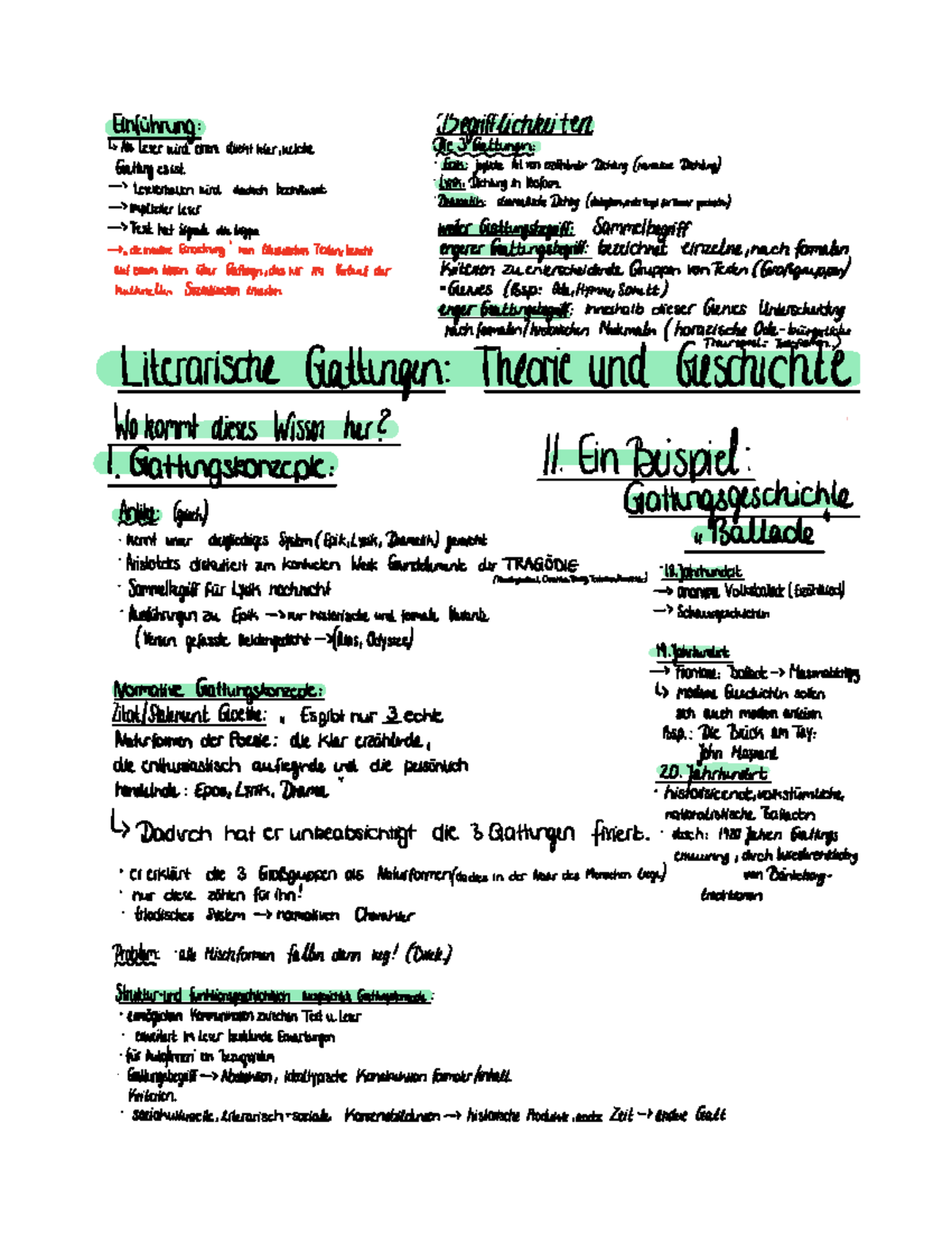 Literarische Erörterung Mit Außentext Beispiel Zusammenfassung Literarische Gattungen Theorie und Geschichte