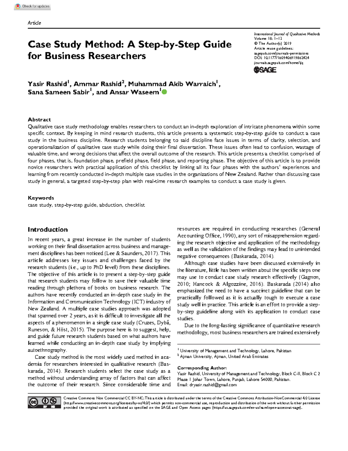 Case Study method guide Article Case Study Method A StepbyStep