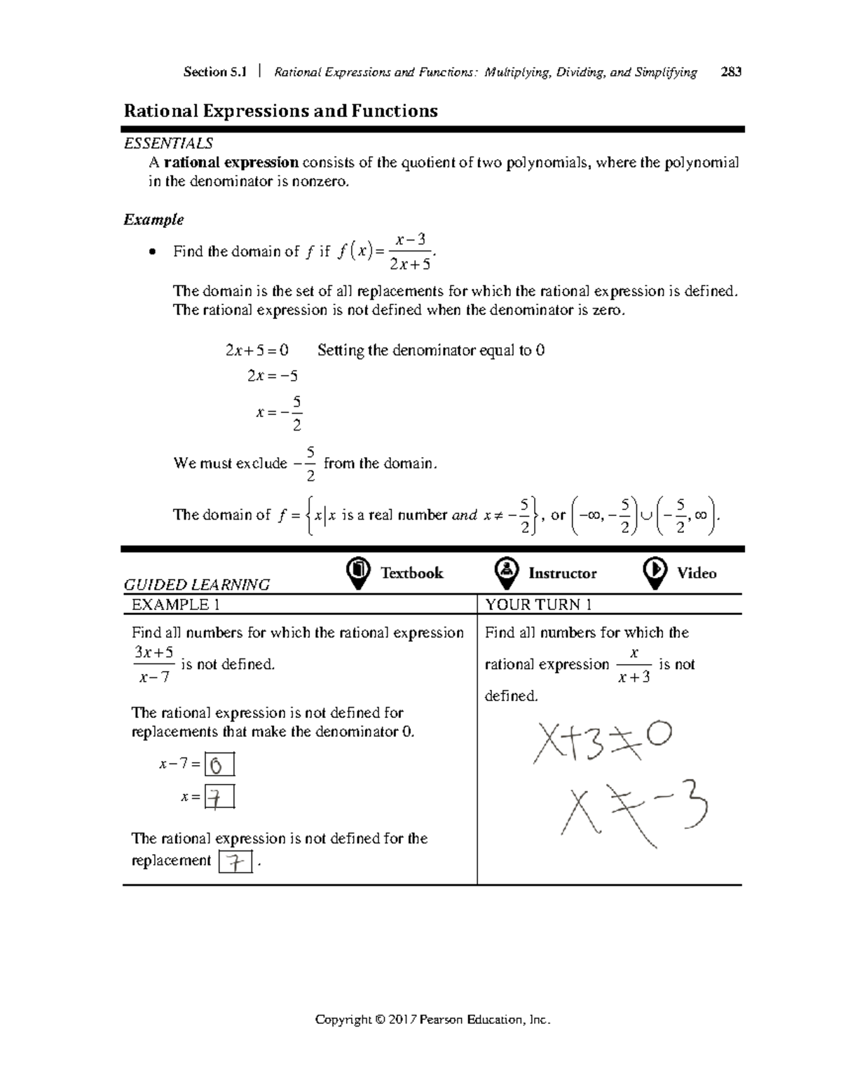 Section 5.1 VideoNotebook - Rational Expressions and Functions ...