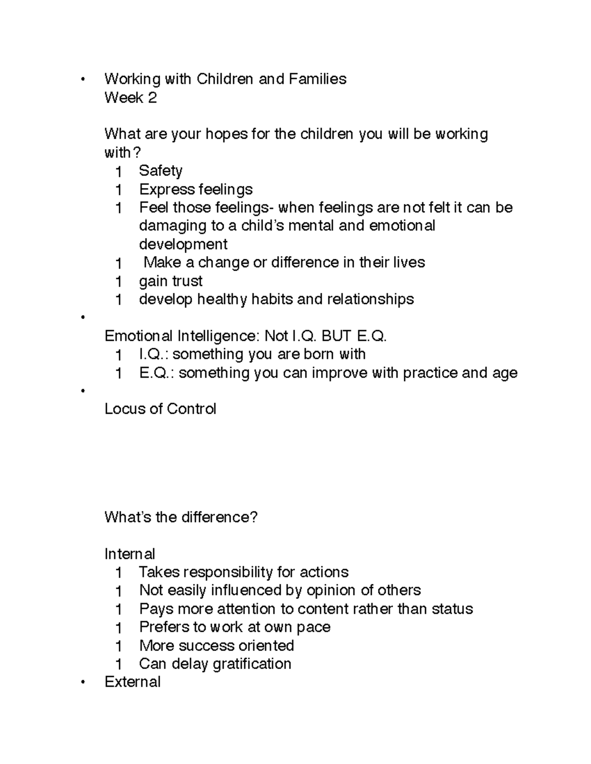 Working with Children and Families Week 2 - Working with Children and ...