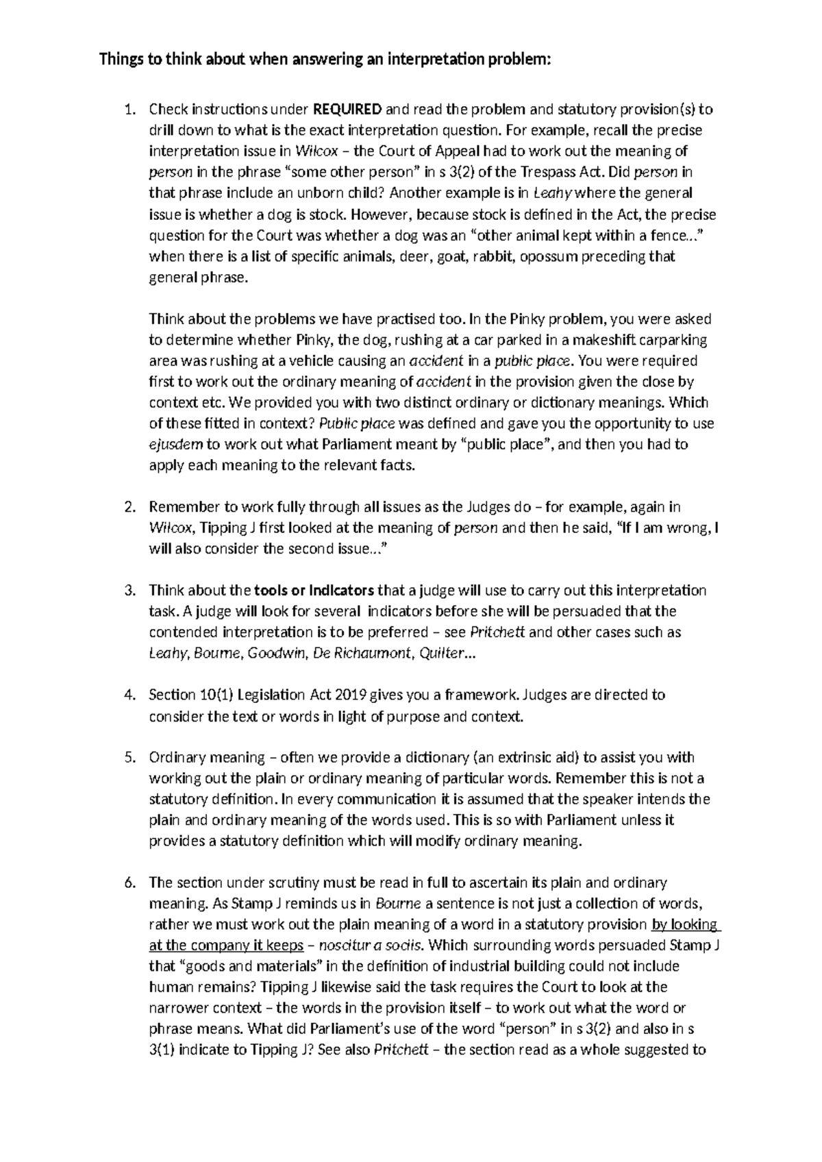 Answering an interpretation problem-1 - Check instructions under ...