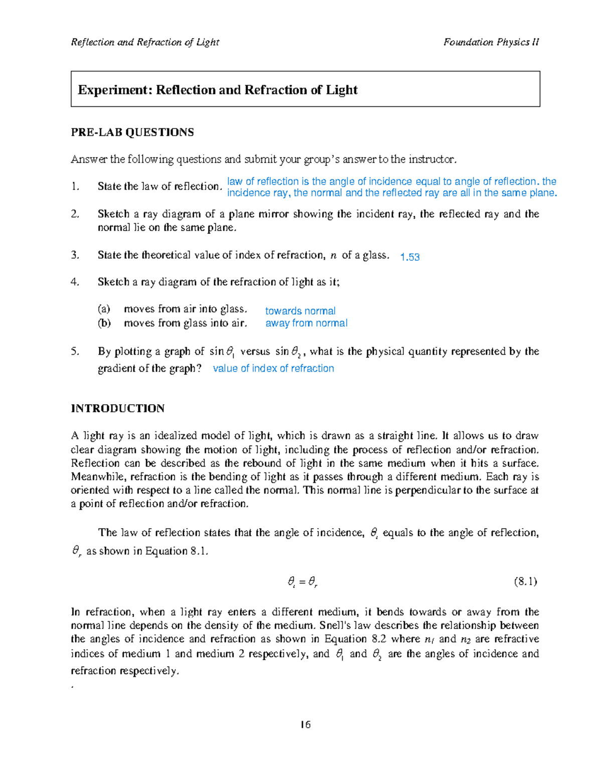 8-reflection-and-refraction-of-light-state-the-law-of-reflection