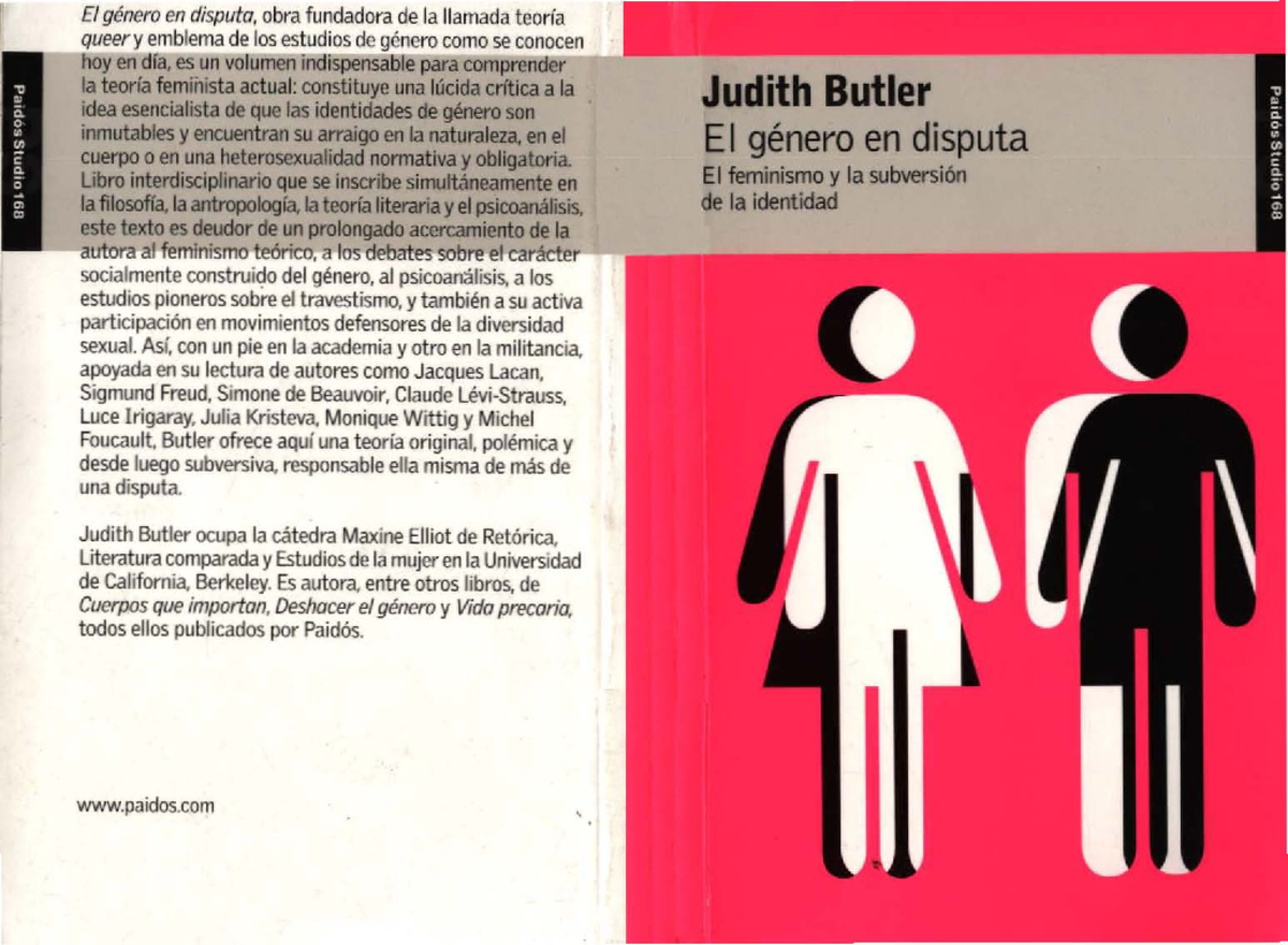 El género en disputa. Judith Butler - ####### Judi th Butler oc upa la ...