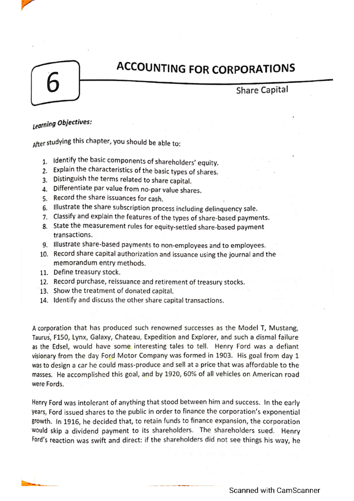 Chapter 6 Share Capital - BS Accountancy - Studocu