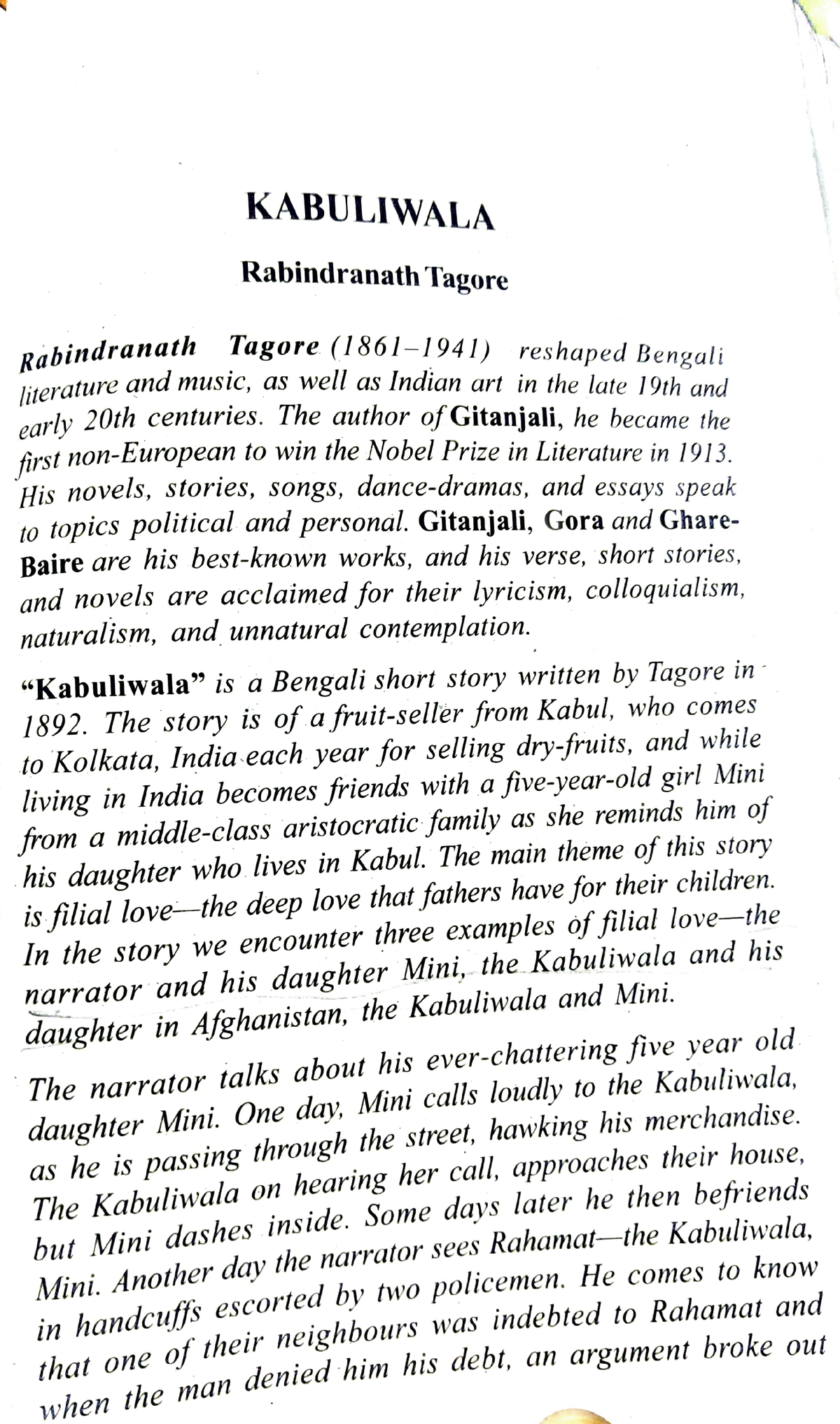 book review kabuliwala