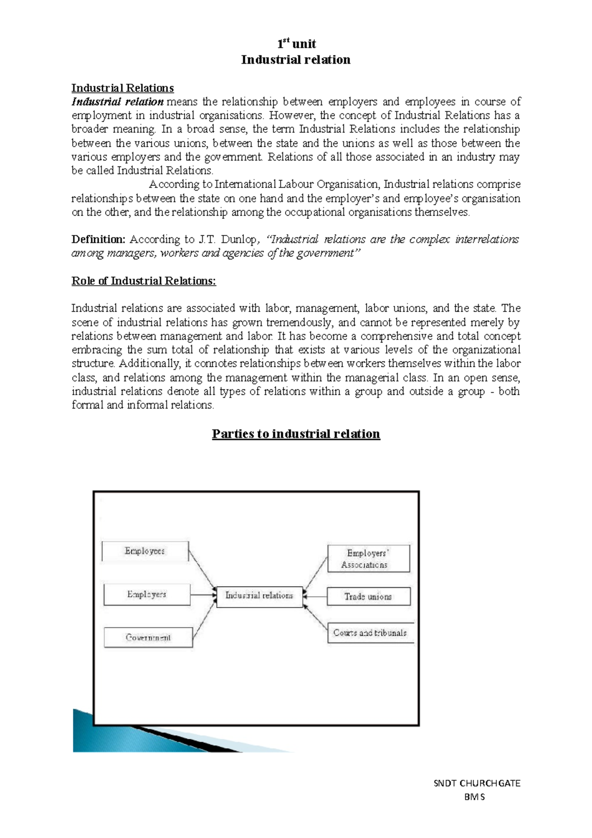 ir-unit-1-notes-ir-unit-1-industrial-relations-perspective