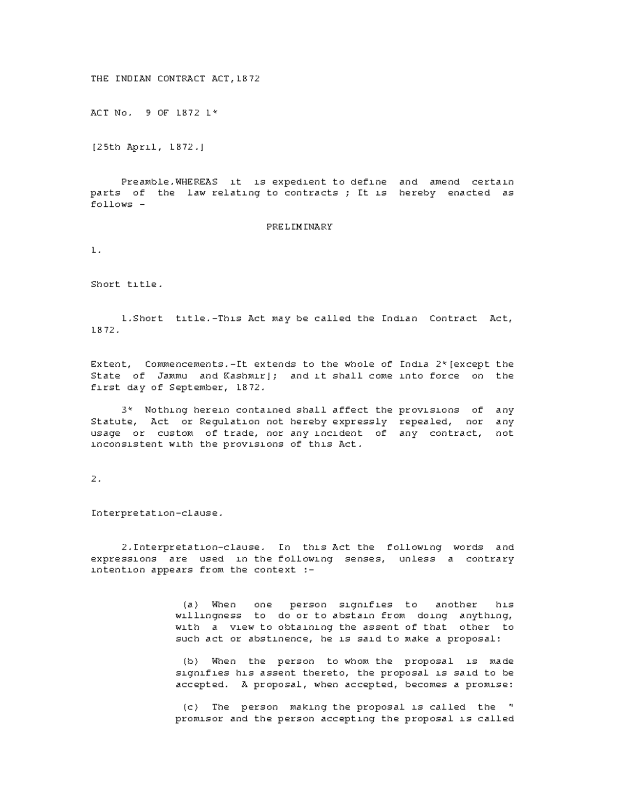46 the indian contract act 1872 - THE INDIAN CONTRACT ACT, ACT No. 9 OF ...