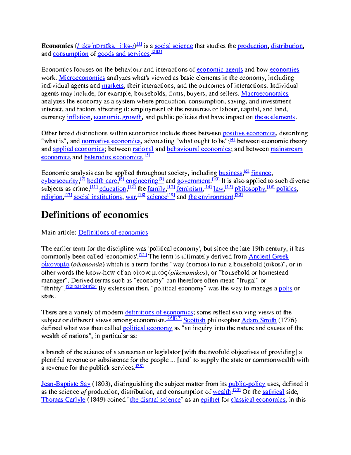 higher economics assignment understanding standards