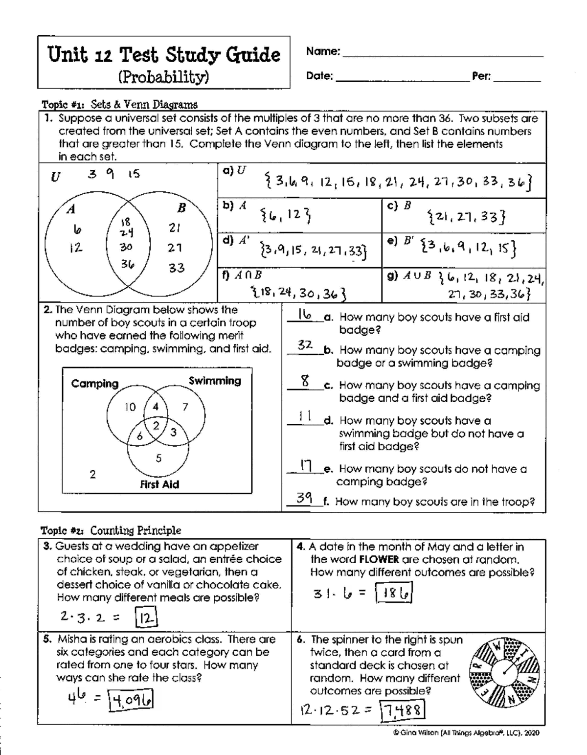 Unit 1 Test Study Guide Key - Studocu