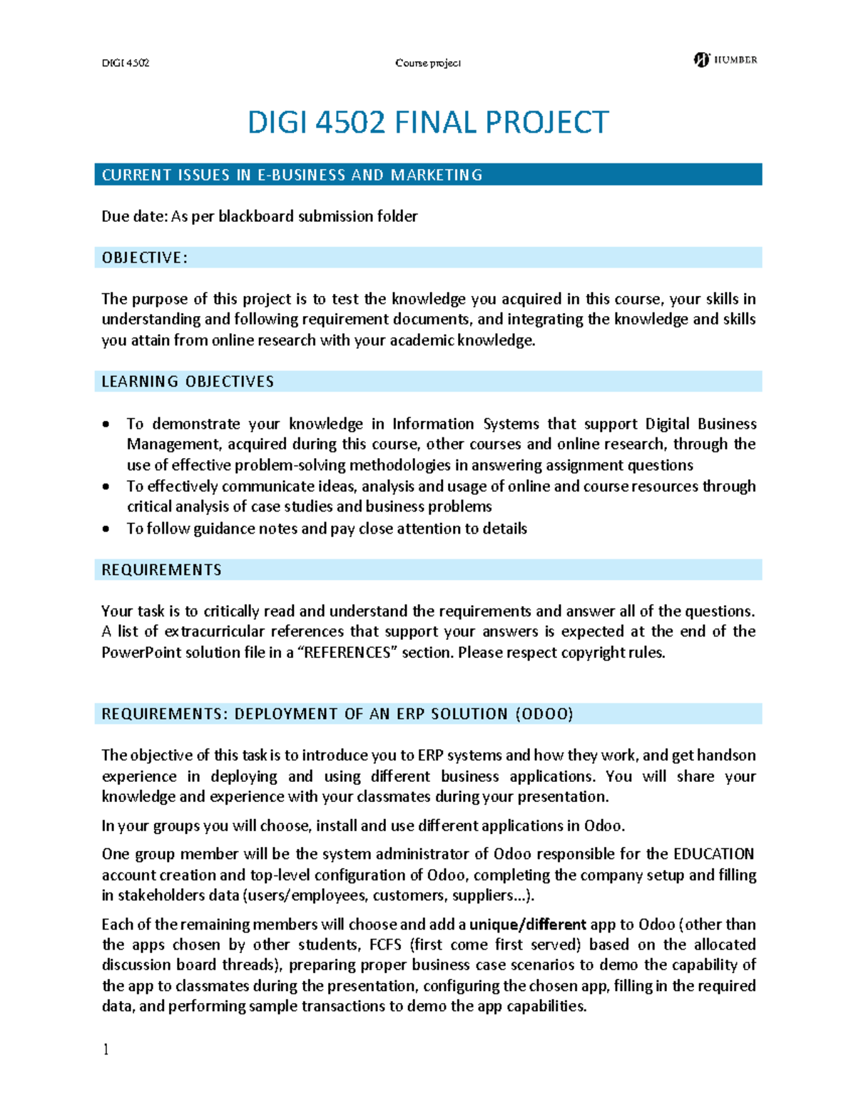 Final Project Requirements and Rubric - DIGI 4502 FINAL PROJECT CURRENT ...