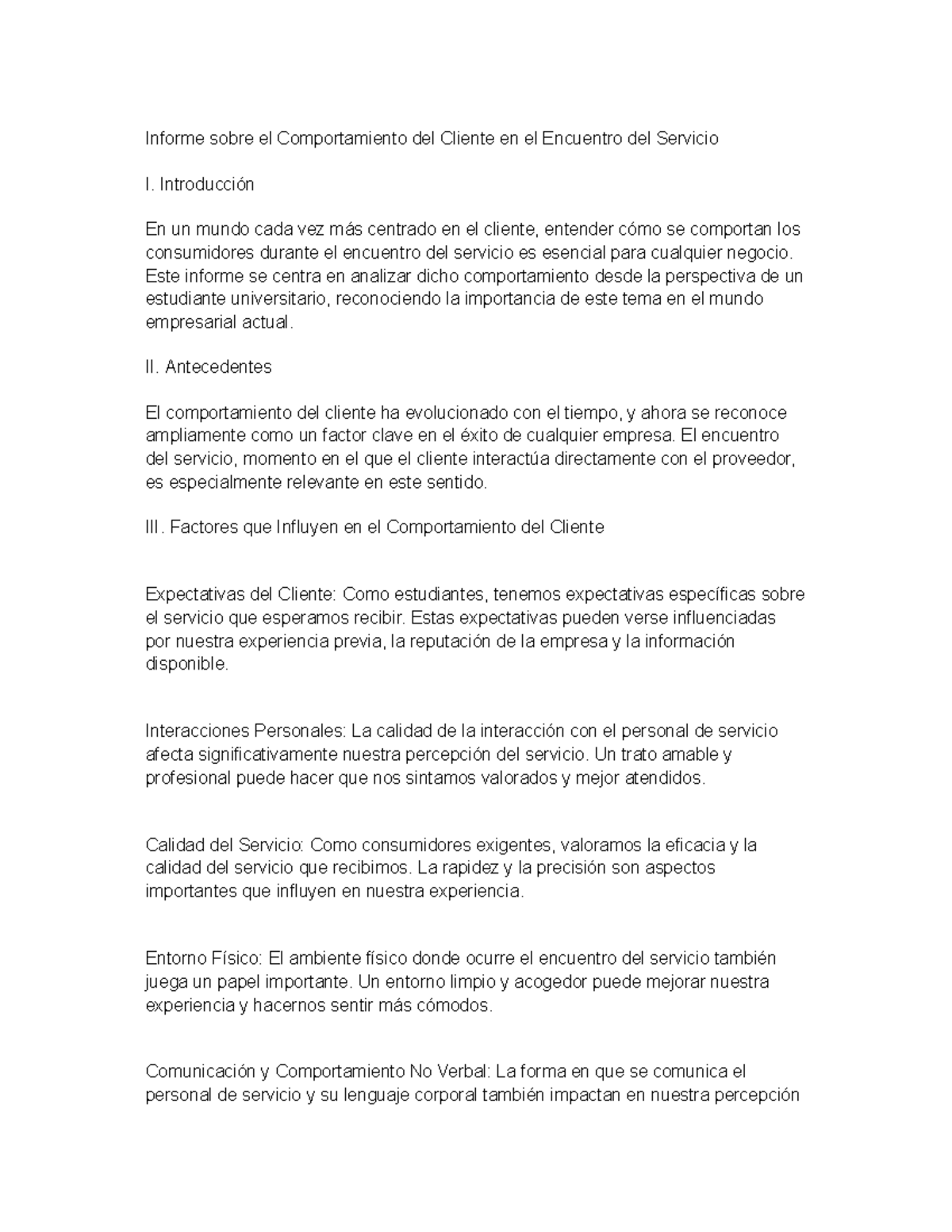 Act1 - Actividad - Informe sobre el Comportamiento del Cliente en el ...