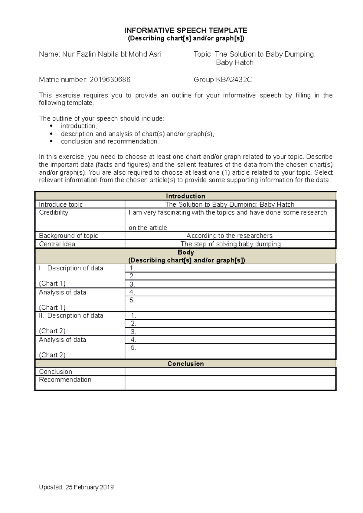 ELC590 IS Template (2002 20) - INFORMATIVE SPEECH TEMPLATE (Describing ...