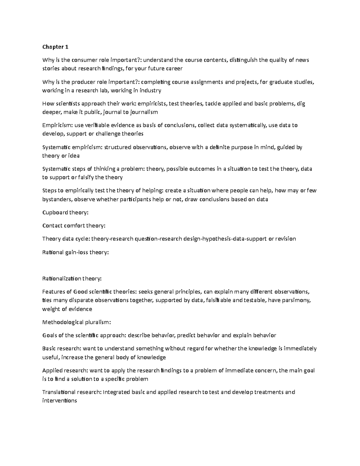 Research Methods Quizlet Chapter 1 Why Is The Consumer Role Important 