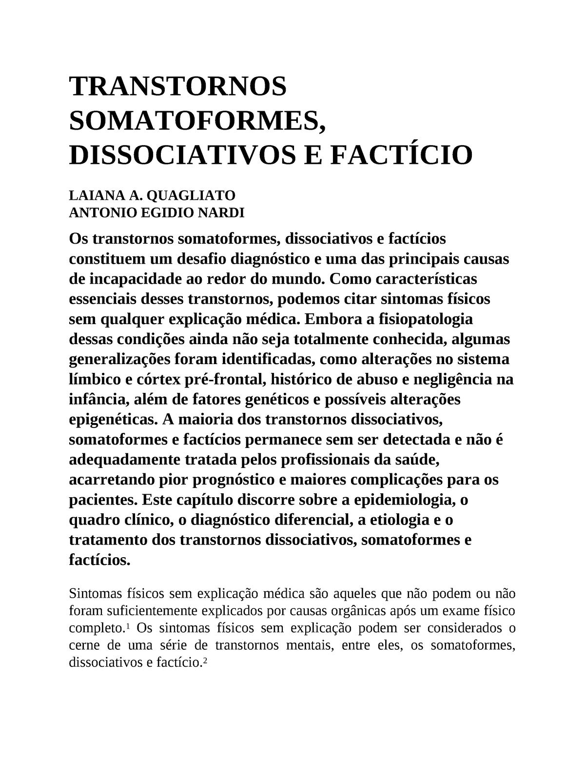 PDF) Transtorno De Personalidade Borderline, Sintomas Dissociativos E  Memória