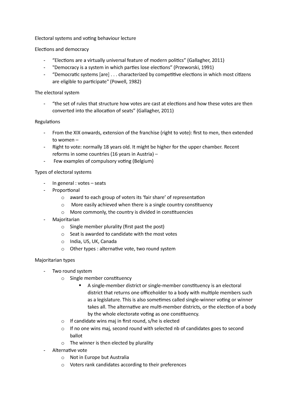 literature review on electoral process