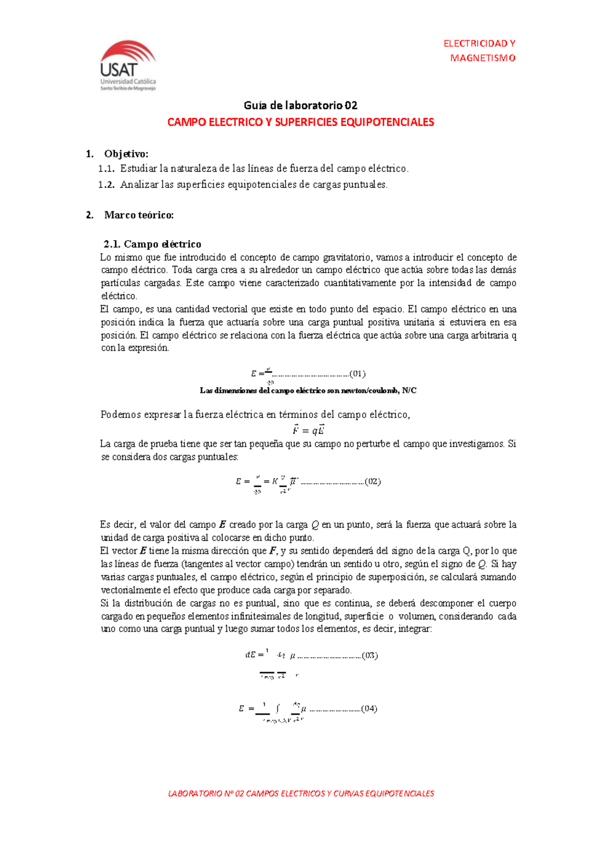 Laboratorio Virtual 02 Campos Electricos Y Curvas Equipotenciales 1