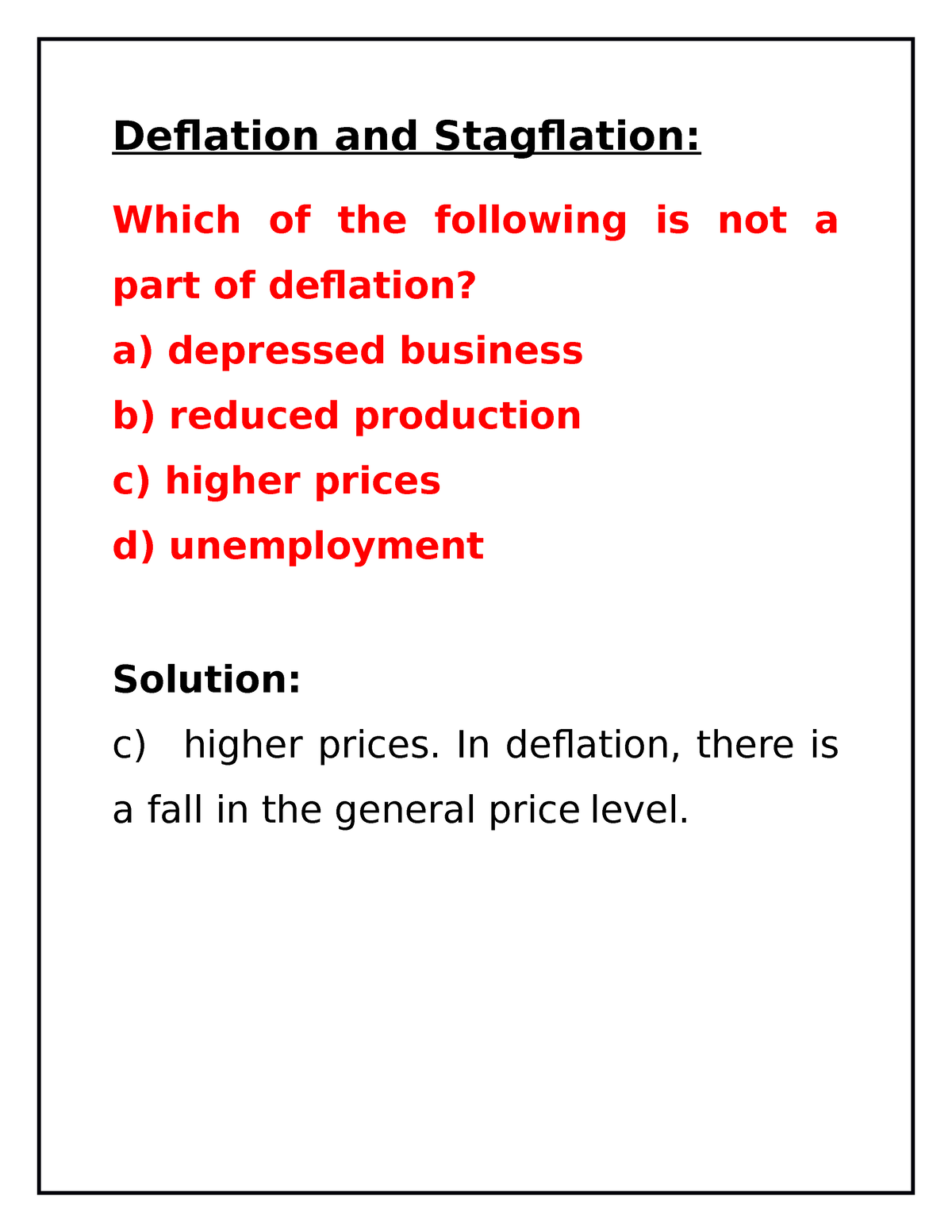 Deflation And Stagflation - Deflation And Stagflation: Which Of The ...