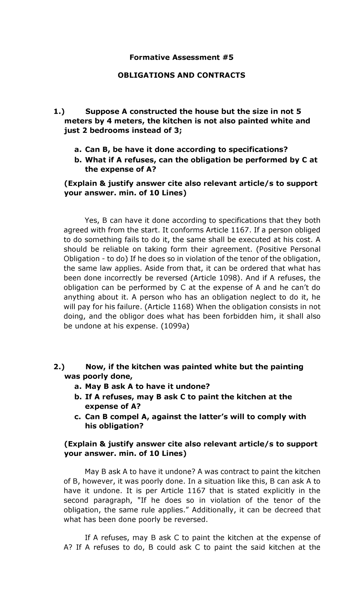 Obligations And Contract Formative Assessment 5 Obligations And Contract Law Usep Studocu Obligations And Contract Formative Assessment 5 Obligations And Contract Law Usep Studocu