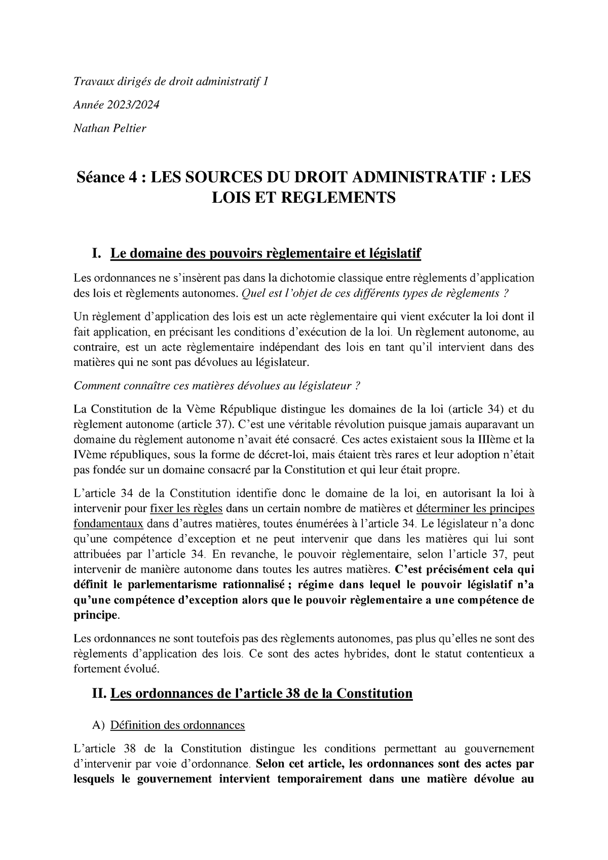 Autre PROF TD 4 DA - TD Droit Administratif - Travaux Dirigés De Droit ...