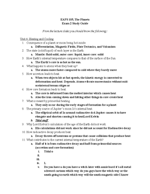 Copy Of EAPS 105 Exam 1 Study Guide - H*3+ Ctrl + F= Fast Find For ...