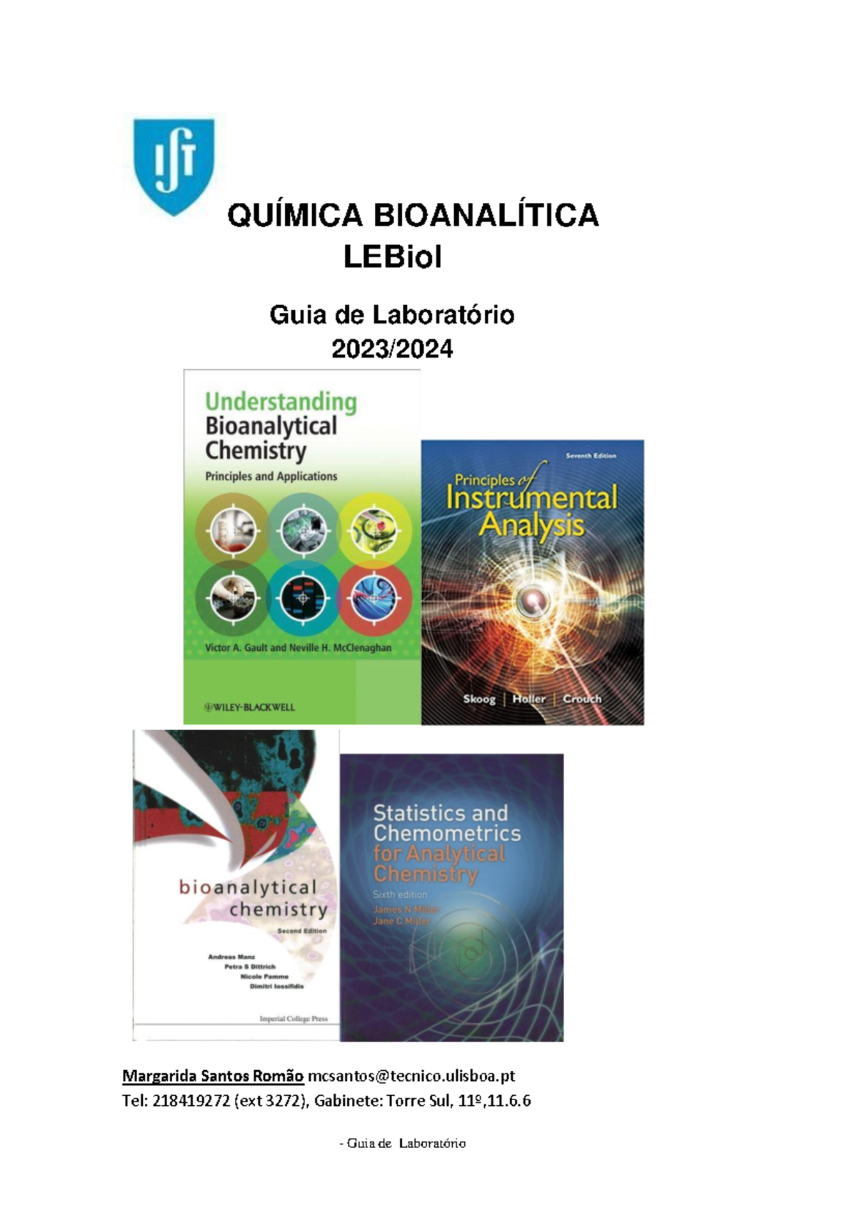 Guia Laboratorial - Guia De Laboratório - QUÍMICA BIOANALÍTICA LEBiol ...