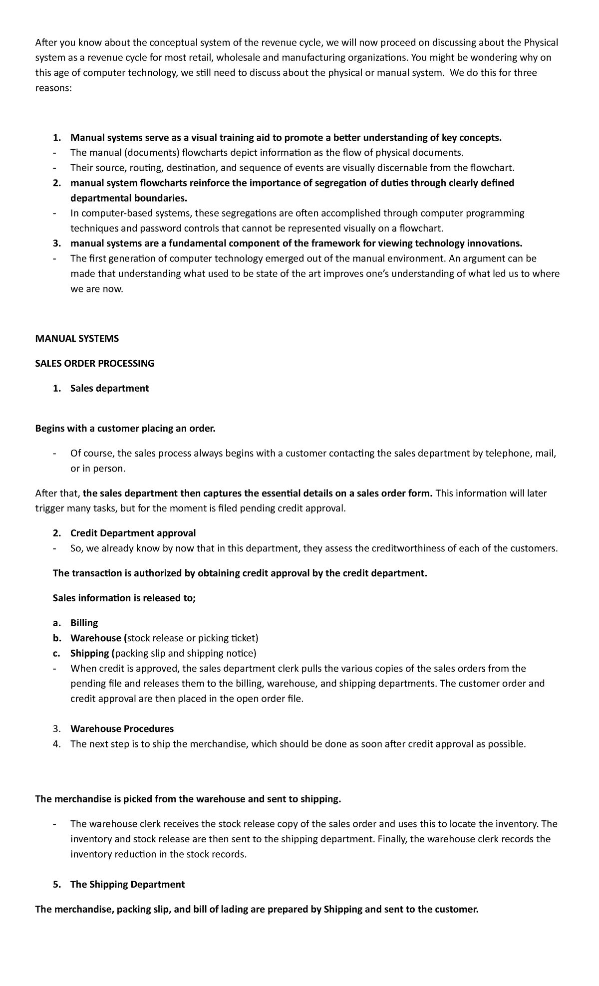 Revenue Cycle Report - After you know about the conceptual system of ...