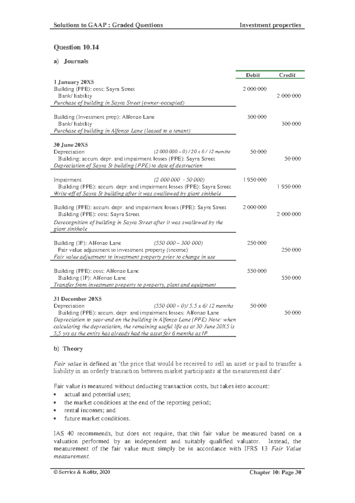 Q10.14 solution - Solutions to GAAP : Graded Questions Investment ...