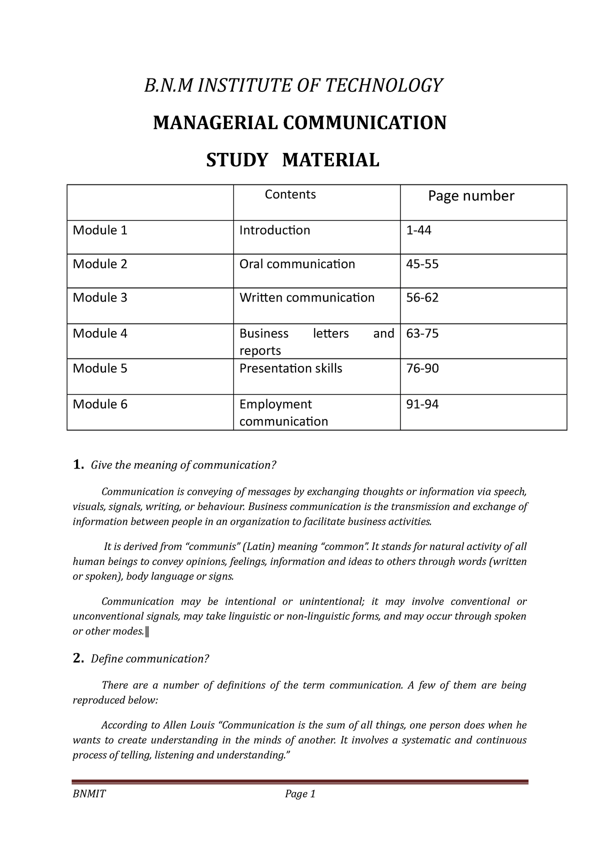 case study on managerial communication