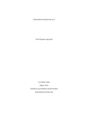 Eje 3 Administracion Financiera - Apropiación de ejercicios Prácticos ...