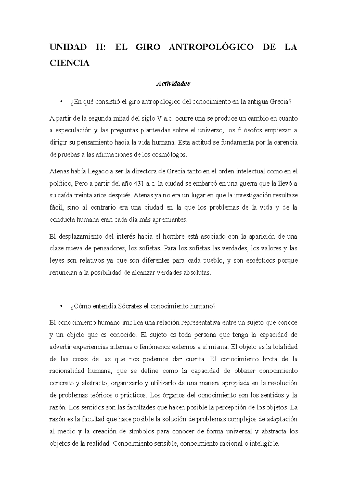 Trabajo de metodologial UNIDAD II EL GIRO ANTROPOLÓGICO DE LA