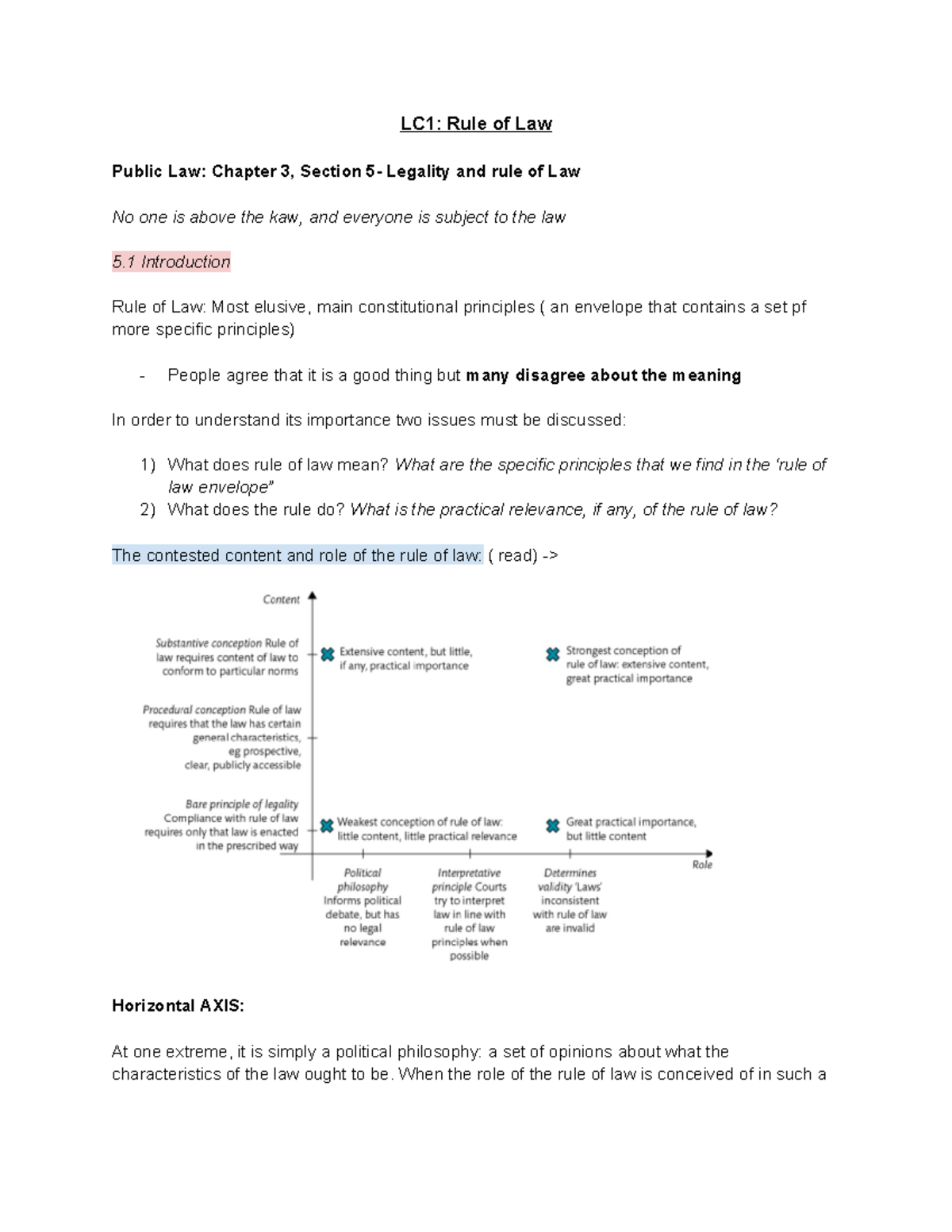 Const LC1 Rule of Law - LC1: Rule of Law Public Law: Chapter 3, Section ...