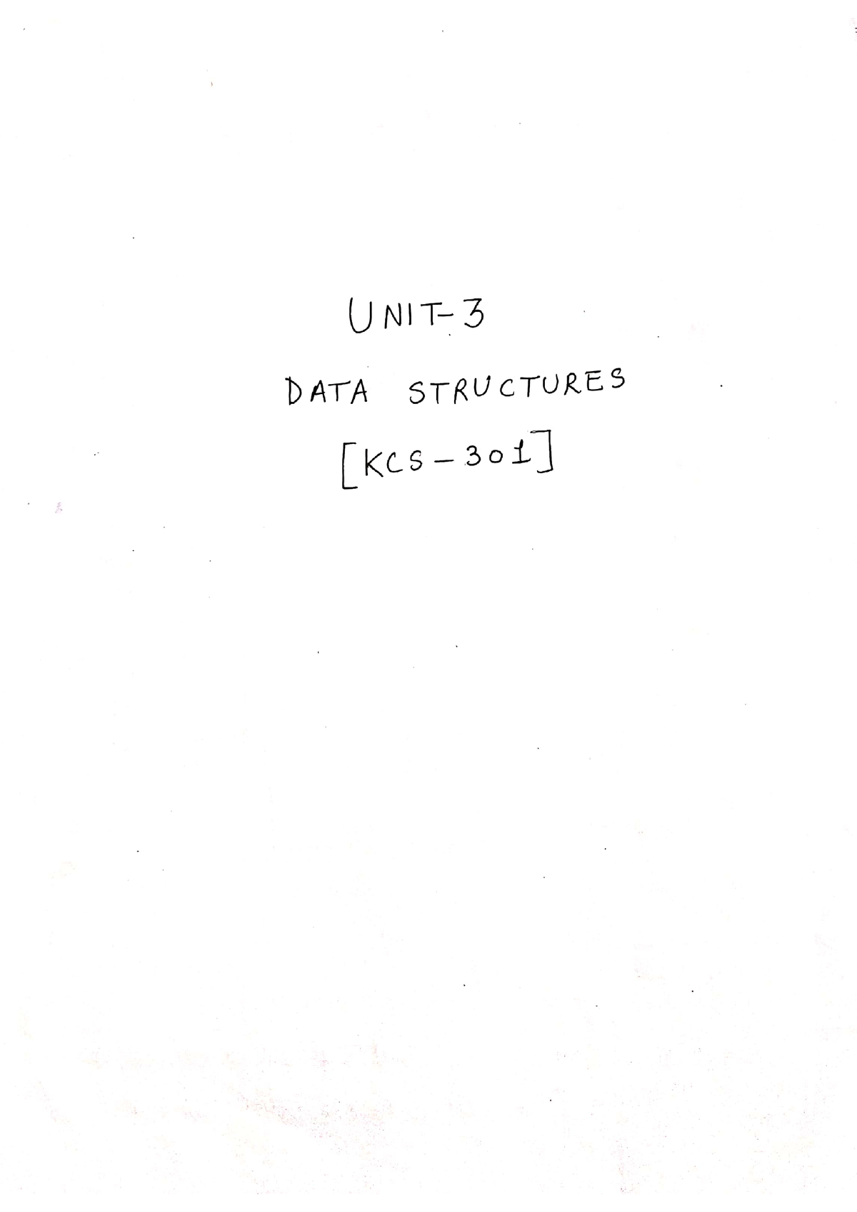 Data Structures Unit 3 - This Is Notes Of Data Structure Unit 3 - B ...