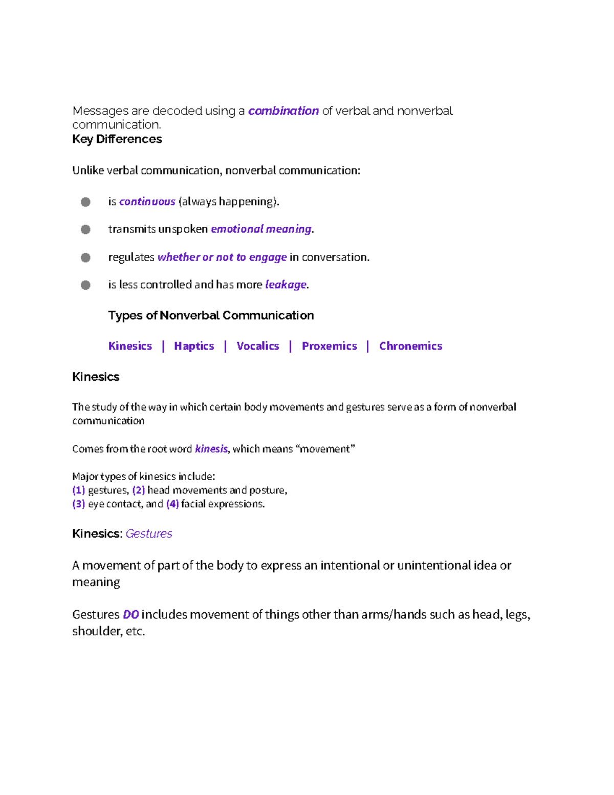 Intro TO COMM EXAM 1 Notes - Messages are decoded using a combination ...
