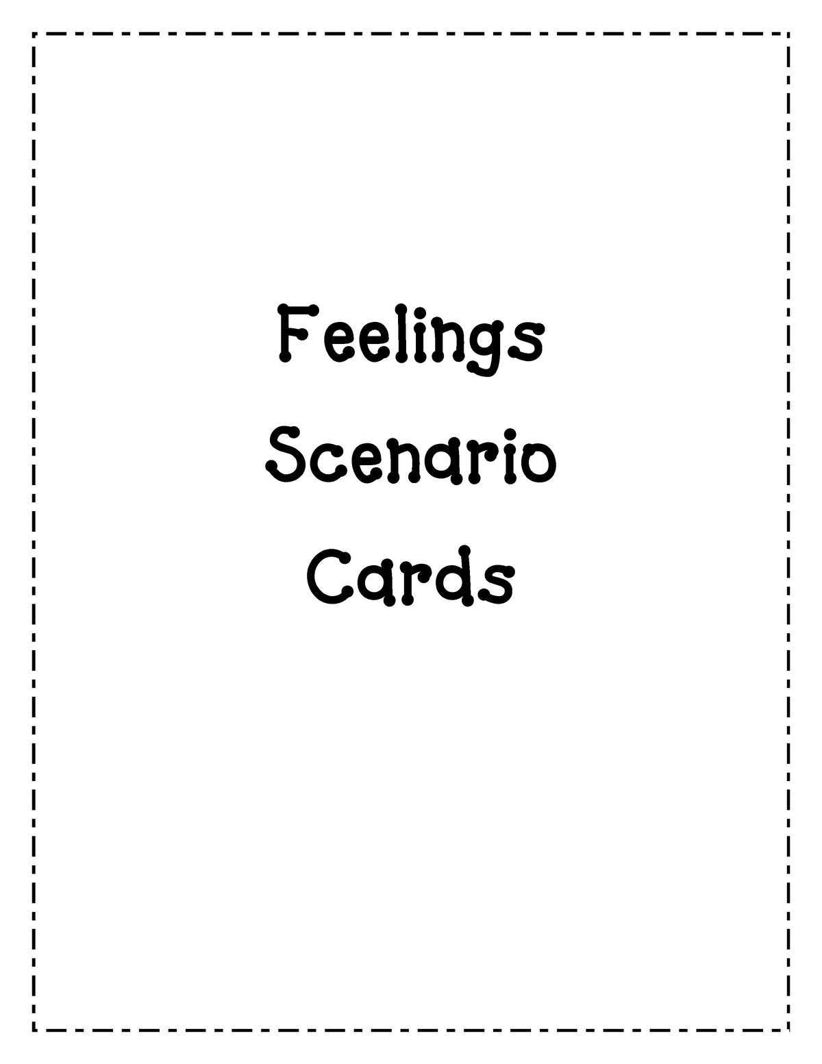 Feelings Scenario Cards 1 Feelings Scenario Cards I Am Watching My Favorite Movie My Mom Made