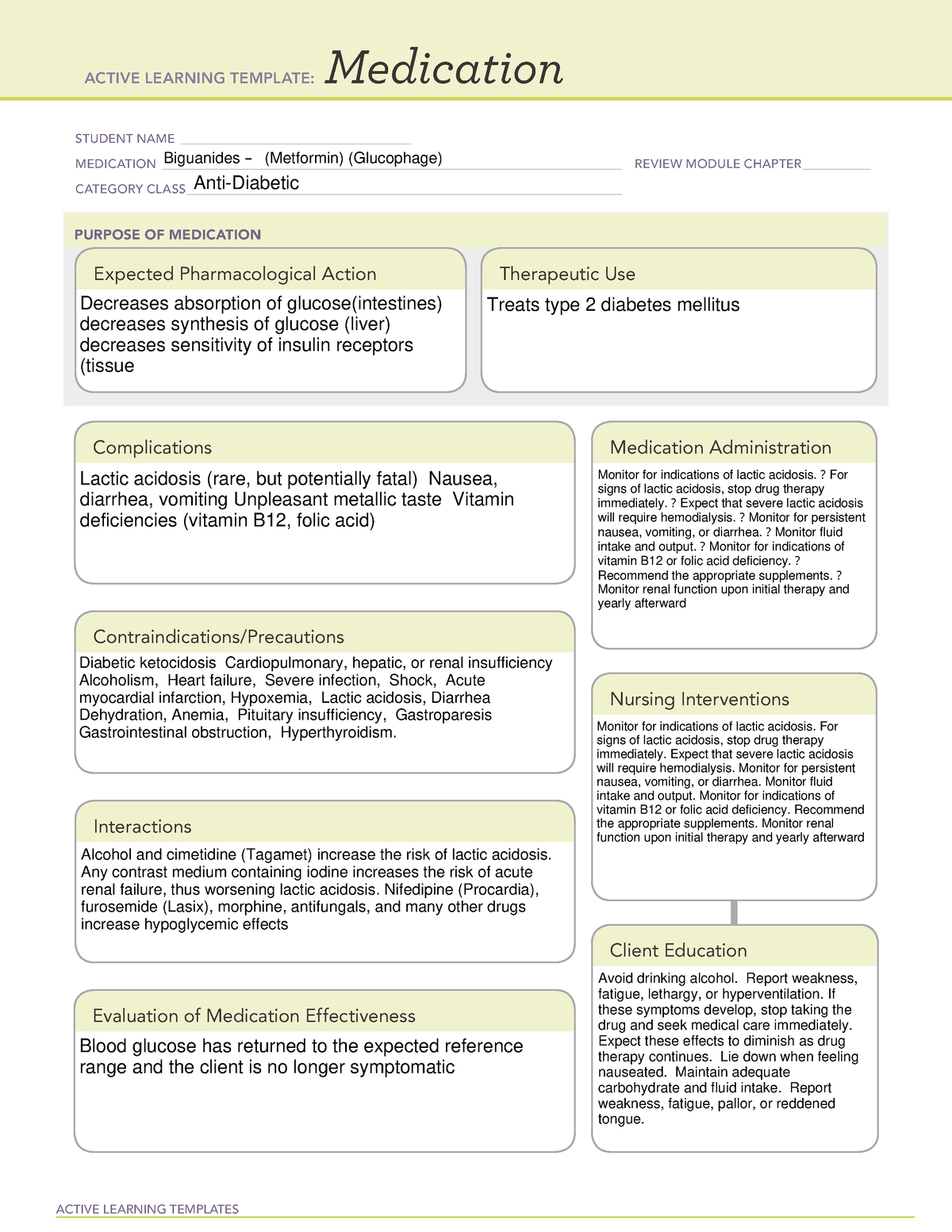 -Biguanides – (Metformin) (Glucophage) - ACTIVE LEARNING TEMPLATES ...