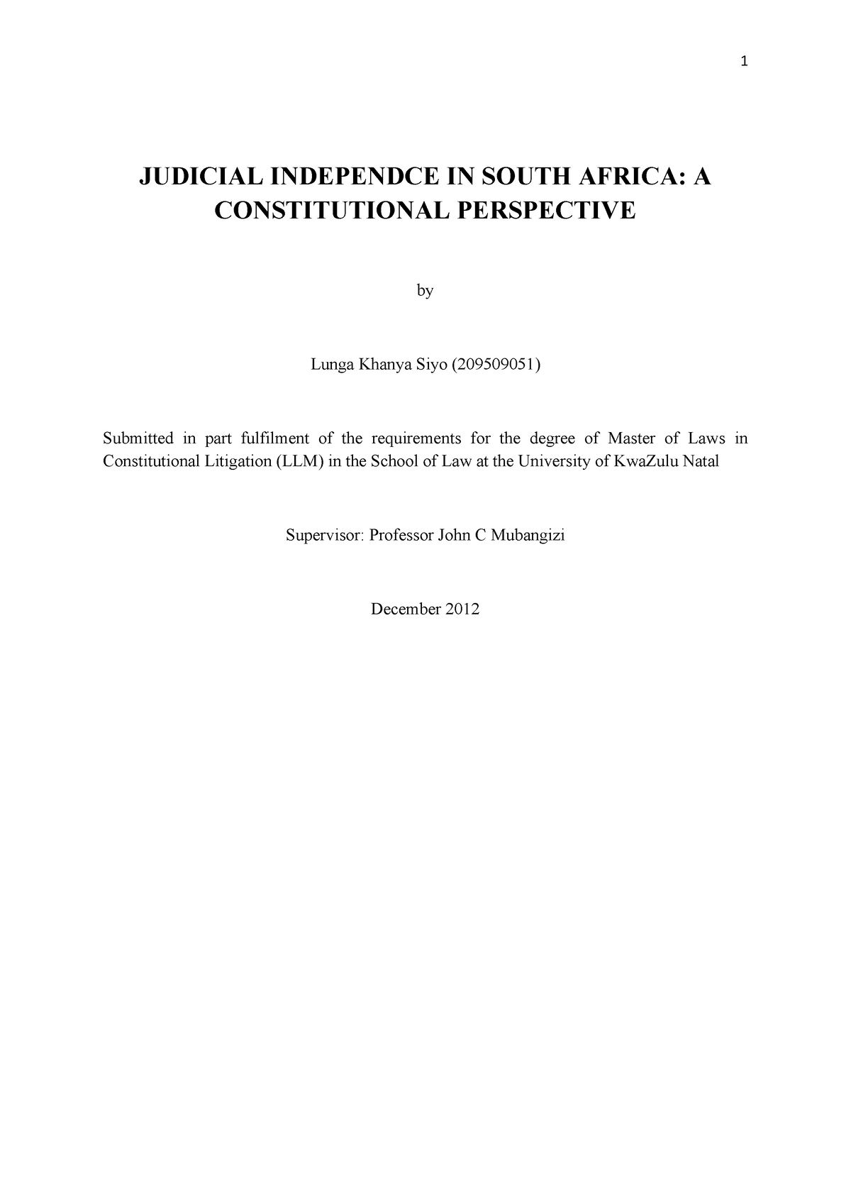 law dissertation topics in south africa