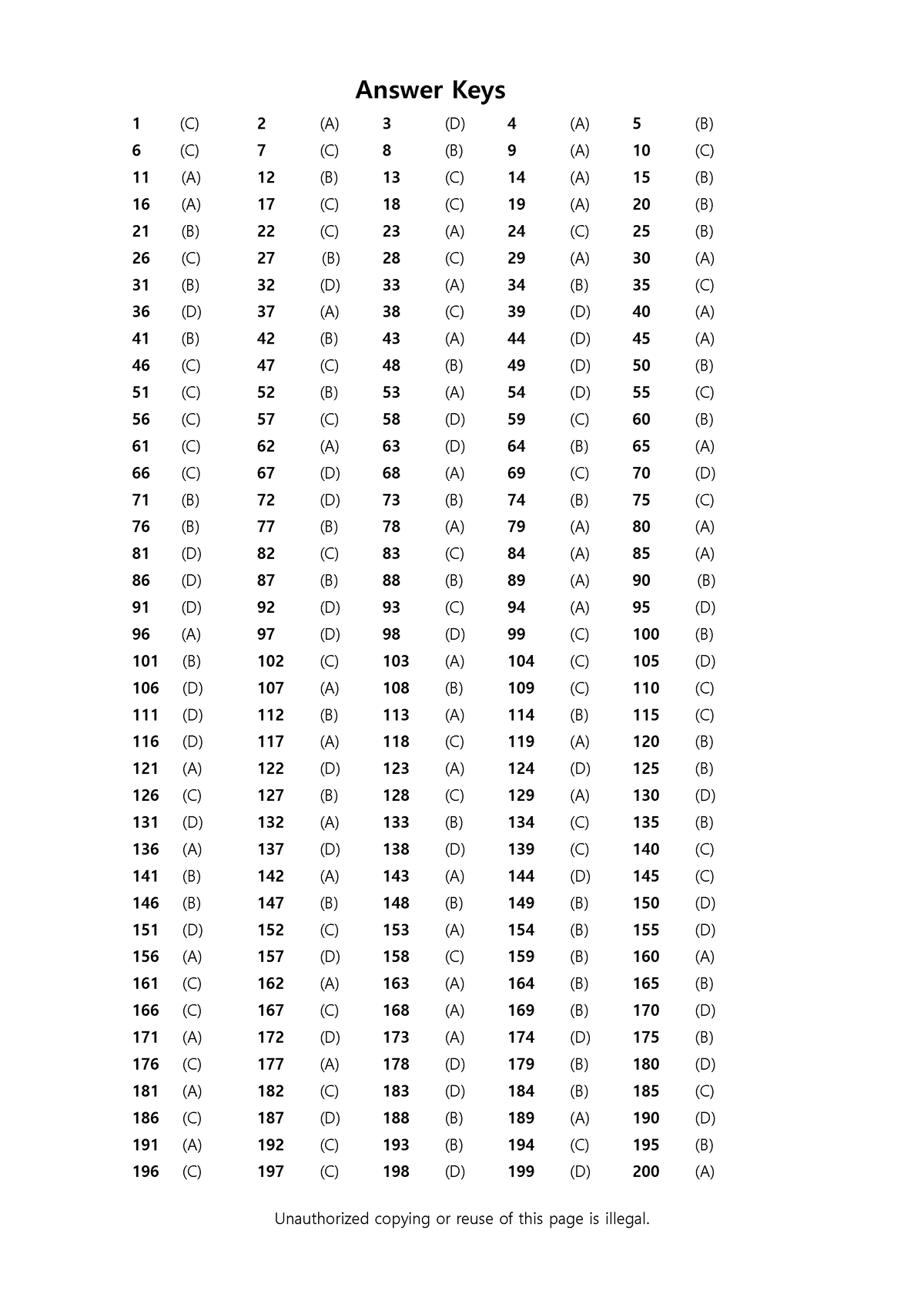 YBM A08 Answer Keys - Tpoeic - Unauthorized copying or reuse of this ...