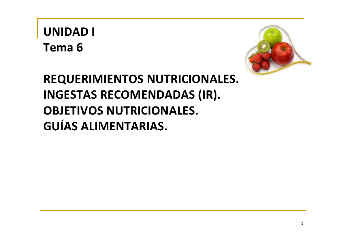 Tema 6 - Para Que Mi Gente Se Alimente. - 1 UNIDAD I Tema 6 ...