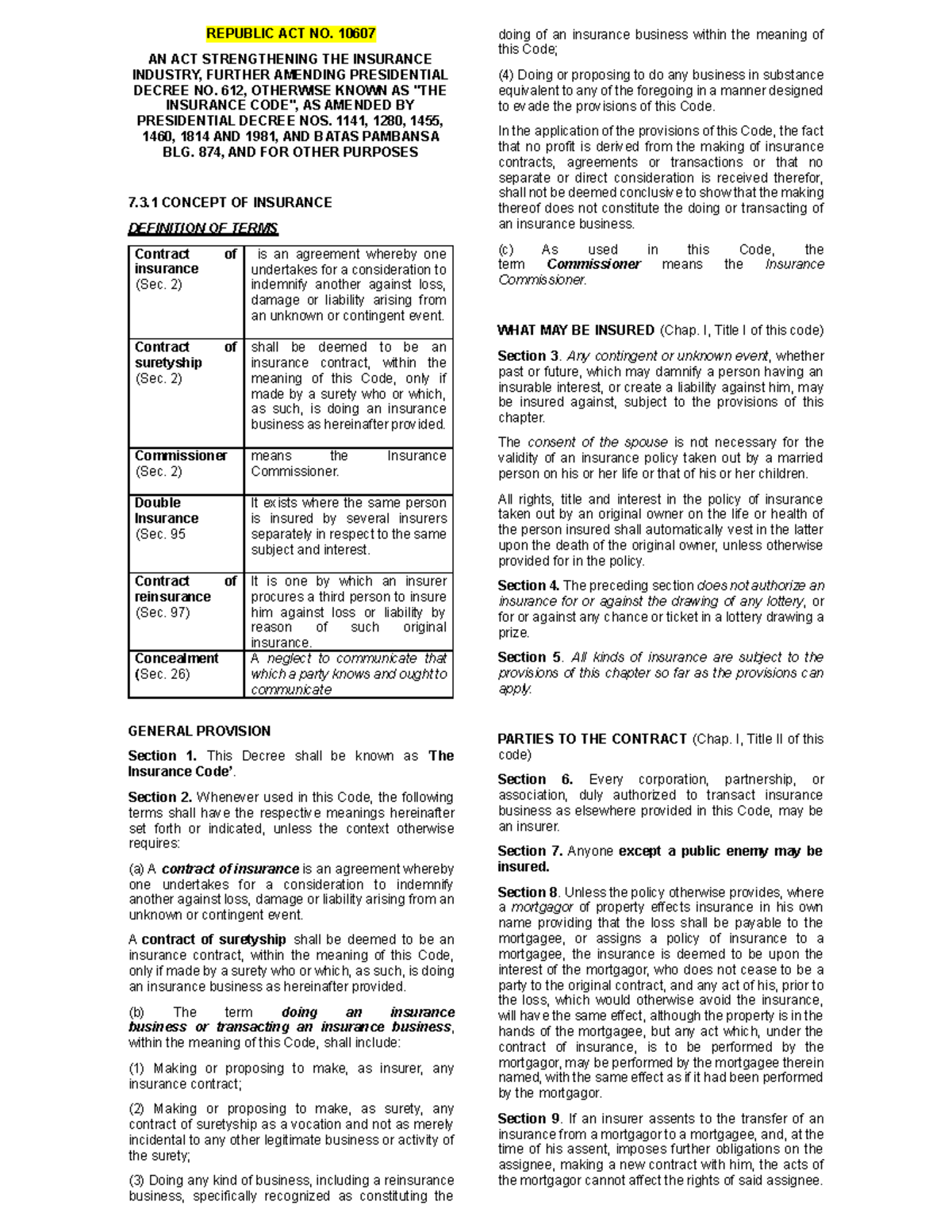 insurance-lecture-republic-act-no-10607-an-act-strengthening-the