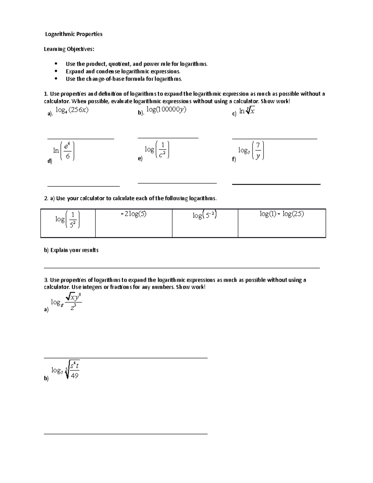 what does assignment log mean